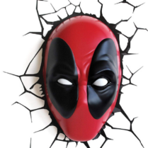 3DLightFX Marvel Deadpool Mask 3D Deco Light - 3D LED Παιδικό Φωτιστικό Τοίχου με Αυτοκόλλητο Ρωγμών (816733021041)