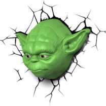 3DLightFX Star Wars Yoda 3D Deco Light - 3D LED Παιδικό Φωτιστικό Τοίχου με Αυτοκόλλητο Ρωγμών (0816733020570)