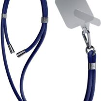 3MK EasyClip - Αποσπώμενο Λουράκι Λαιμού για Θήκες Κινητών / Smartphones - Dark Blue / Silver (5903108568616)