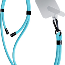 3MK EasyClip - Αποσπώμενο Λουράκι Λαιμού για Θήκες Κινητών / Smartphones - Light Blue / Black (5903108568654)