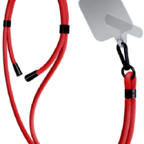 3MK EasyClip - Αποσπώμενο Λουράκι Λαιμού για Θήκες Κινητών / Smartphones - Red / Black (5903108568685)