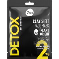 7DAYS Detox Clay Step 2, Kaolin & Seaweed Face Sheet Mask Μάσκα Προσώπου για Αποτοξίνωση με Άργιλο & Φύκια για Βαθύ Καθαρισμό, Καταπολέμηση Λιπαρότητας & Σμήγματος Χωρίς να Αφυδατώνει το Δέρμα 12g