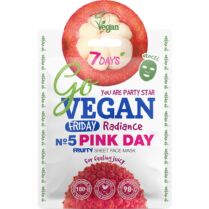 7DAYS Go Vegan Friday No5 Pink Day Fruity Face Sheet Mask Μάσκα Προσώπου Φυτικής Προέλευσης Κατά των Ατελειών για Λάμψη Τόνωση & Φρεσκάδα 25g