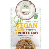 7DAYS Go Vegan Monday No1 White Day Yummy Face Sheet Mask Μάσκα Προσώπου Φυτικής Προέλευσης που Ενυδατώνει & Επαναφέρει την Ελαστικότητα, Εξισορροπώντας τον Τόνο του Δέρματος 25g