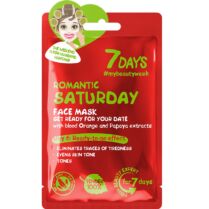 7DAYS Romantic Saturday Day 6 Ready to Go Effect Face Sheet Mask Μάσκα Προσώπου με Σαγκουίνι για Ενυδάτωση, Ελαστικότητα & Αίσθηση Φρεσκάδας 28g