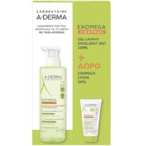 A-Derma Promo Exomega Control 2in1 Anti-Scratching Emolient Cleansing Gel 500ml & Δώρο Emollient Cream 50ml