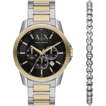 ARMANI EXCHANGE Banks Mens Gift Set - AX7148, Silver case with Stainless Steel Bracelet