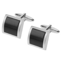 ASCOT Μανικετόκουμπα από ανοξείδωτο ατσάλι Silver & Black JTC/21510M