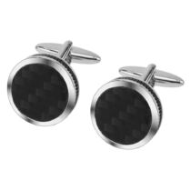 ASCOT Μανικετόκουμπα από ανοξείδωτο ατσάλι Silver & Black JTC/65114M