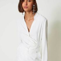 Actitude By Twinset γυναικεία μπλούζα crêpe - 242AP2446 Εκρού