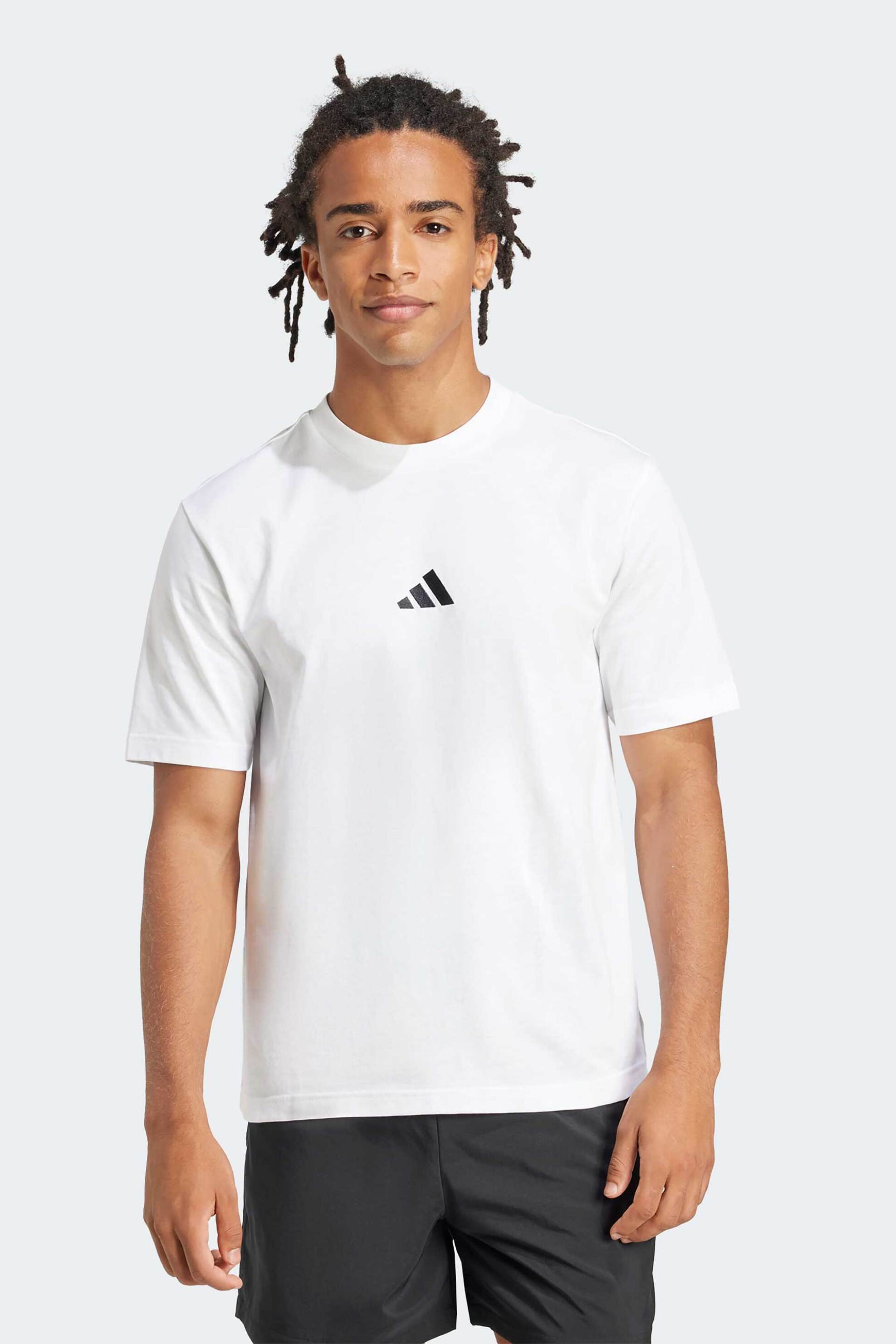 Adidas ανδρικό T-shirt Regular Fit "Essentials Small Logo" - JF1092 Λευκό Adidas ανδρικό T-shirt Regular Fit "Essentials Small Logo" - JF1092 Λευκό