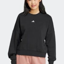 Adidas γυναικεία μπλούζα φούτερ με λογότυπο Loose Fit "Essentials Small Logo Feel Cozy" - JC5932 Μαύρο