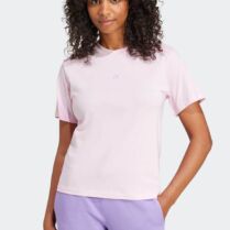Adidas γυναικείο T-shirt Regular Fit "Essentials Small Logo" - JI6073 Ροζ Ανοιχτό