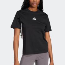 Adidas γυναικείο T-shirt με λογότυπο Regular Fit "3-Stripes Essentials" - JD0846 Μαύρο Adidas γυναικείο T-shirt με λογότυπο Regular Fit "3-Stripes Essentials" - JD0846 Μαύρο