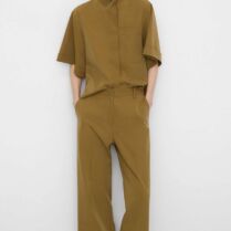 Adolfo Domínguez γυναικείο παντελόνι Straight Fit - 268031739 Λαδί