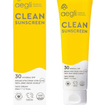 Aegli Clean Face Sunscreen 30spf 50ml