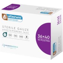 AlfaShield Alfa Gauze Sterile 36x40cm Αποστειρωμένη Γάζα με Υδρόφιλο Βαμβάκι 10 Τεμάχια