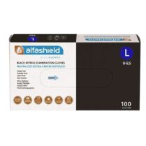 AlfaShield Black Nitrile Examination Gloves Μαύρα Εξεταστικά Γάντια Νιτριλίου Χωρίς Πούδρα 100 Τεμάχια - Large