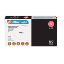 AlfaShield Black Nitrile Examination Gloves Μαύρα Εξεταστικά Γάντια Νιτριλίου Χωρίς Πούδρα 100 Τεμάχια - Small