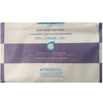 AlfaShield Gauze Swabs Non Sterile 10x20cm 8ply Γάζα μη Αποστειρωμένη Απλή 100 Τεμάχια