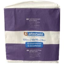 Alfashield Non Sterile Gauze Swabs 10cm x 10cm 8ply Κομπρέσες Γάζας μη Αποστειρωμένες 13 κλωστών/cm2 100 Τεμάχια