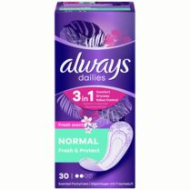 Always Dailies Fresh Scent Normal Fresh & Protect Σερβιετάκια Κανονικού Μεγέθους για Άνεση & Προστασία Όλη την Ημέρα 30 Τεμάχια