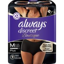 Always Discreet Boutique Pants Γυναικείο Εσώρουχο Μιας Χρήσης για την Ακράτεια 9 Τεμάχια - Medium (36-44)