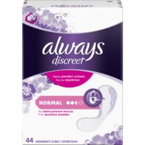 Always Discreet Normal for Sensitive Bladder Σερβιετάκια Κανονικού Μεγέθους για την Ακράτεια 44 Τεμάχια
