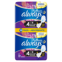 Always Platinum Secure Night Σερβιέτες No4 Με Φτερά 10τμχ