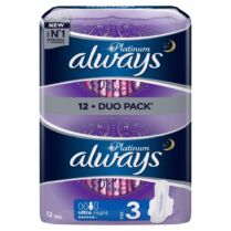Always Platinum Ultra Night Σερβιέτες No3 Με Φτερά Duo Pack 12τμχ
