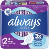 Always Ultra Long Plus Sanitary Towels With Wings Size 2 Σερβιέτες με Φτερά για Άμεση Απορροφητικότητα 8 Τεμάχια