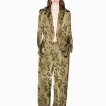 Armani Exchange γυναικείο παντελόνι με all-over print Palazzo Fit - XW002011AF21551 Λαδί Armani Exchange γυναικείο παντελόνι με all-over print Palazzo Fit - XW002011AF21551 Λαδί