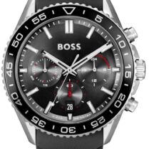 BOSS Admiral Chronograph - 1514141, Grey case with Black Rubber Strap