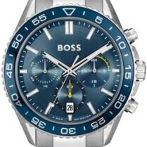 BOSS Mens Chronograph - 1514143, Silver case with Stainless Steel Bracelet