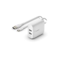 Belkin Dual USB-A Wall Charger 1M White Φορτιστής Belkin Dual USB-A Wall Charger 1M White Φορτιστής