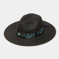 Black Panama w/ Boho Details Μαύρο Interhat