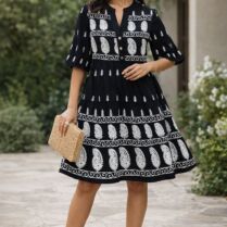 Boho Φόρεμα με Κέντημα Μαύρο | Dress Up Μαύρο ECSTASY