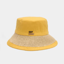 Bucket Cotton & Straw Hat Κίτρινο Interhat