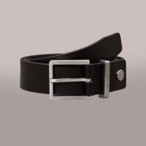 Calvin Klein ανδρική δερμάτινη ζώνη με μεταλλική αγκράφα και λογότυπο - K50K504301 Μαύρο