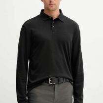 Calvin Klein ανδρική μπλούζα πόλο με κεντημένο monogram Regular Fit - LV040EM909 Μαύρο Calvin Klein ανδρική μπλούζα πόλο με κεντημένο monogram Regular Fit - LV040EM909 Μαύρο