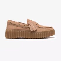 Clarks γυναικεία suede casual παπούτσια "Torhill Boat" - 26186301 Μπεζ