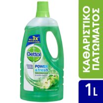 Dettol Power & Fresh Diluted Αντιβακτηριδιακό Καθαριστικό για Μεγάλες Επιφάνειες με Άρωμα Πράσινο Μήλο 1Lt Dettol Power & Fresh Diluted Αντιβακτηριδιακό Καθαριστικό για Μεγάλες Επιφάνειες με Άρωμα Πράσινο Μήλο 1Lt