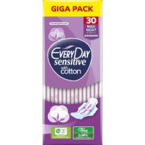 Every Day Sensitive with Cotton Maxi Night Ultra Plus Λεπτές Σερβιέτες Μεγάλου Μήκους με Φτερά Κατάλληλες για τη Νύχτα ή για Περιπτώσεις Μεγάλης Ροής 30 Τεμάχια Every Day Sensitive with Cotton Maxi Night Ultra Plus Λεπτές Σερβιέτες Μεγάλου Μήκους με Φτερά Κατάλληλες για τη Νύχτα ή για Περιπτώσεις Μεγάλης Ροής 30 Τεμάχια