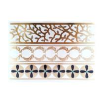 FLASH TATTOO WIDE BRACELETS 3ΤΕΜ DUST+CREAM