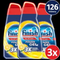 Finish Υγρό Πλυντηρίου Πιάτων Gel Lemon 940ml*3 Finish Υγρό Πλυντηρίου Πιάτων Gel Lemon 940ml*3