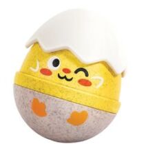 Hape Early Explorer Ξύλινη Κουδουνίστρα happy Hatchlings Wobble Rattles (E0124)