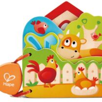Hape Early Explorer Ξύλινο Baby's Farm Animal Βιβλιαράκι (E0046A)