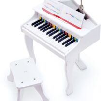 Hape Early Melodies Ξύλινο Πιάνο 30 Κλειδιά Deluxe-White (E0338)