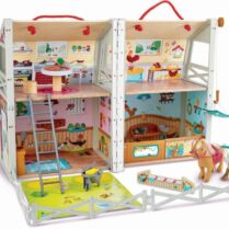 Hape Happy Family Ξύλινος Στάβλος Pony Club (E3409A)