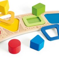 Hape Happy Puzzles Ξύλινο Παζλ Γεωμετρικά Σχήματα & Χρώματα (E1666)